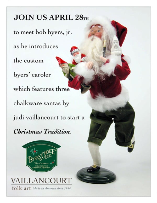 Byers Caroler with Vaillancourt Chalkware