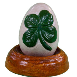 Egg with Small Rabbit & Clover