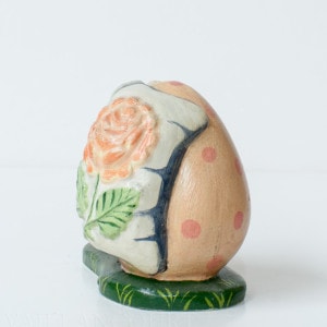 Bunny with Pink Egg and Flower