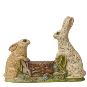Rabbit Family around Basket