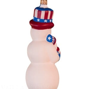 Patriotic Snowman with Baby