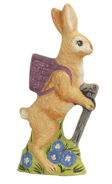 Tan Rabbit with Walking Stick