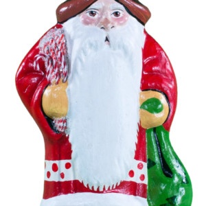 Red Santa Holding Candy Canes