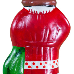 Red Santa Holding Candy Canes
