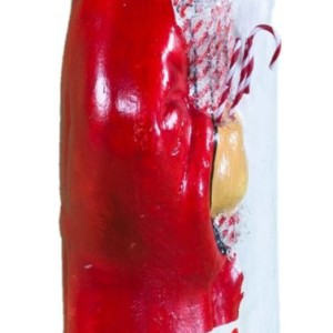 Red Santa Holding Candy Canes