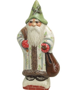 Santa on Chimney with Bag of Toys