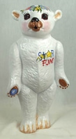 White bear with Floral Wreath