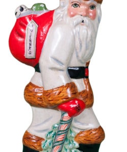 Viviennes Anniversary Father Christmas with Glass Cane