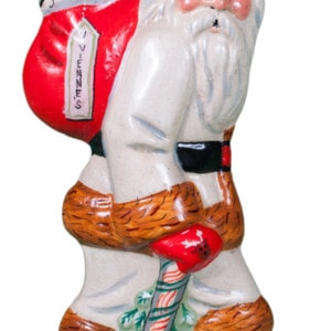 Viviennes Anniversary Father Christmas with Glass Cane