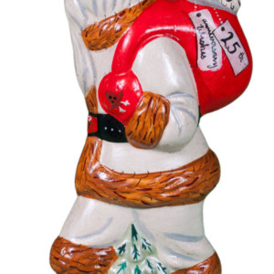 Viviennes Anniversary Father Christmas with Glass Cane