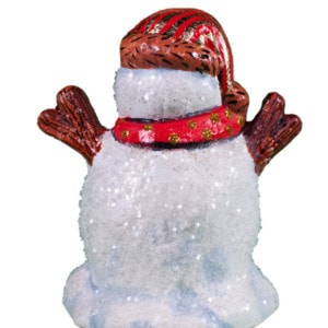 Glittered Snowman with Broom