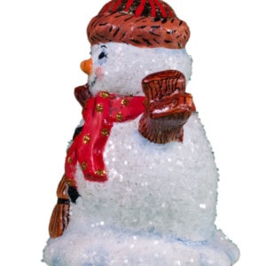 Glittered Snowman with Broom