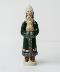 Belsnickel with Green Coat and White Hood