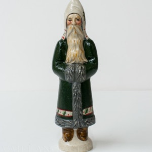 Belsnickel with Green Coat and White Hood