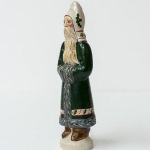 Belsnickel with Green Coat and White Hood