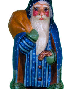 Blue Father Christmas with Gift Horse Sack