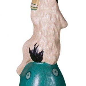 Crying Rabbit with Teal Dotted Egg