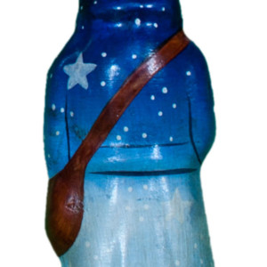 Blue Father Christmas with Star Coat