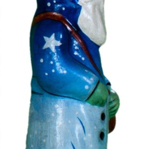 Blue Father Christmas with Star Coat