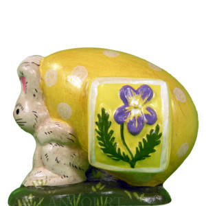 Bunny with Yellow Egg and Flower