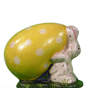 Bunny with Yellow Egg and Flower
