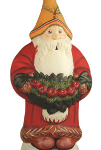 Colonial Williamsburg Santa with swag Ornament
