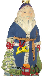 Blue Father Christmas with Train