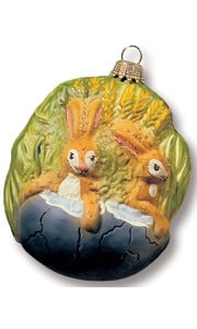 2 Rabbits in Blue Egg