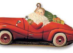 Father Christmas in jaguar