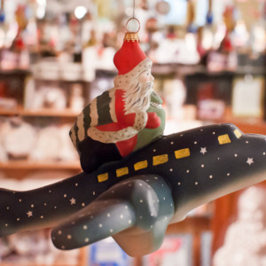 Father Christmas on airplane
