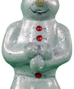 Silver Snowman Juggling Snowballs