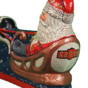 Calf Pulling Santa Sleigh