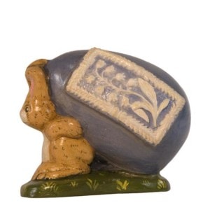 Bunny Rolling Blue Egg