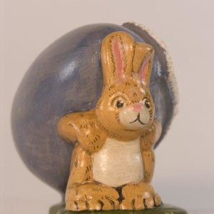 Bunny Rolling Blue Egg