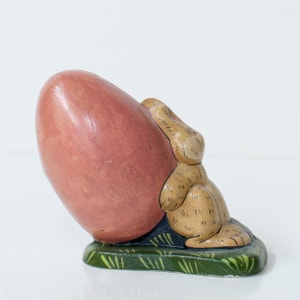 Bunny Rolling Pink Egg