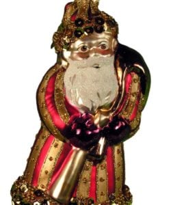 Glitz Santa in Red and Gold Sequinze