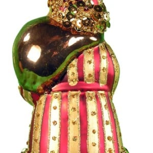 Glitz Santa in Red and Gold Sequinze