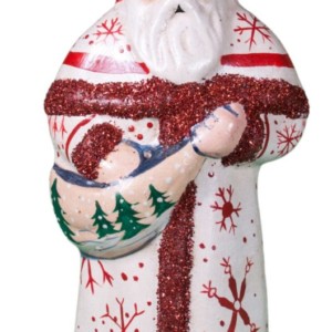 Father Christmas with Red Glitter