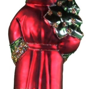 Glitzy Santa with Tree