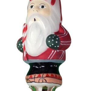 Mini Candy Cane Santa Clip