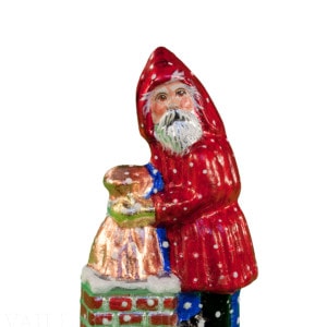 Glimmer Santa Putting Sack in Chimney