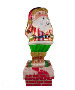 Flat Glimmer Santa in Chimney