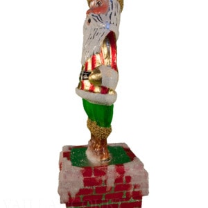 Flat Glimmer Santa in Chimney