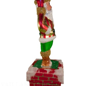 Flat Glimmer Santa in Chimney