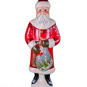 Red Father Christmas with Snowman in Sack
