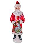 Red Father Christmas with Snowman in Sack