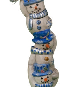 Three Snowmen in Blues