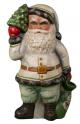 Santa in White Holding Tree