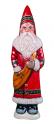 Father Christmas in Red and Green Banded Coat