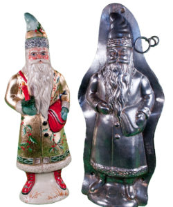 Golden Holly Santa with Mould